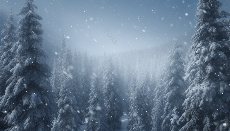 正在下雪的雪景森林唯美效果背景图,高清,摄影图,摄影图片,图片大全,摄影图免费下载